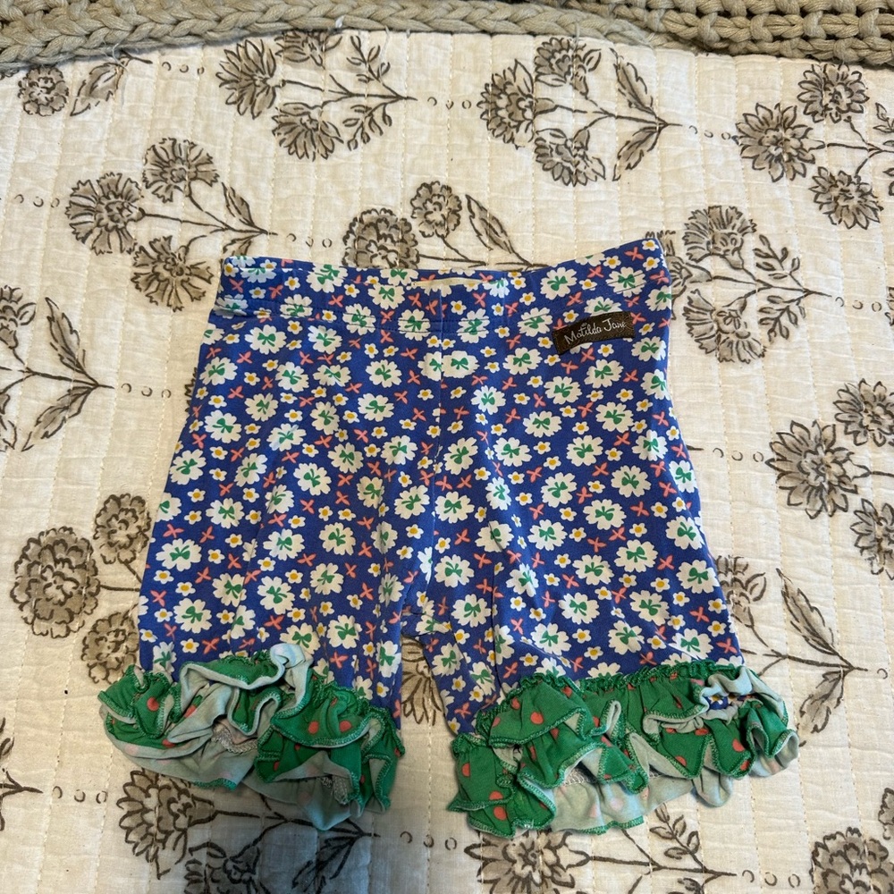 Matilda Jane Floral Ruffle Shorts Size 6